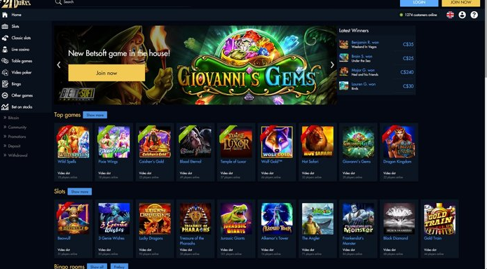 21dukes Casino Sister Sites