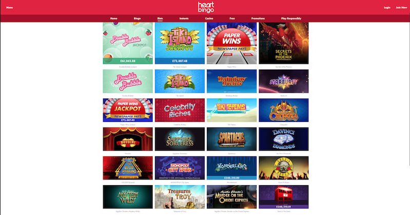 Heart Bingo Sister Sites