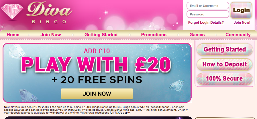 Diva Bingo Sister Sites | Like Diva Bingo