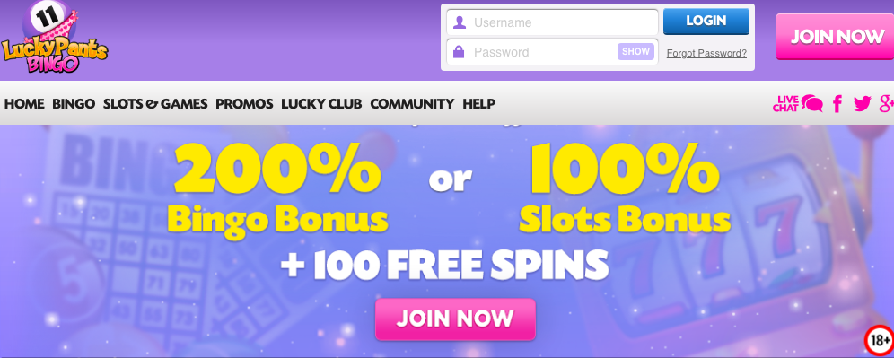 Lucky Pants Bingo  Sister Sites | Like Lucky Pants Bingo