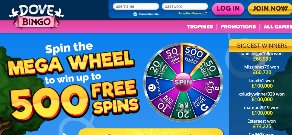 Dove Bingo Sister Sites